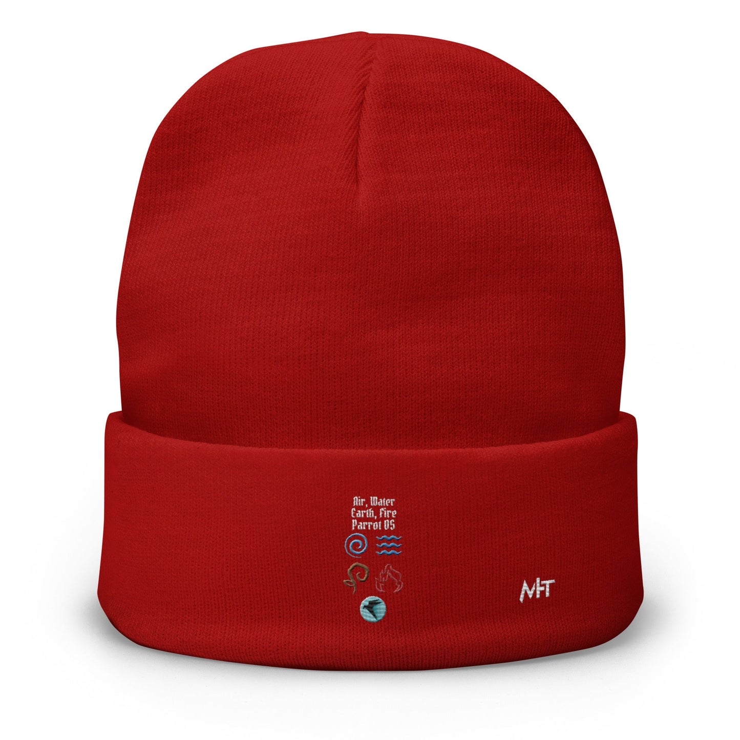 Air, Water, Earth, Fire, Parrot OS - Embroidered Beanie by DarkByteGear