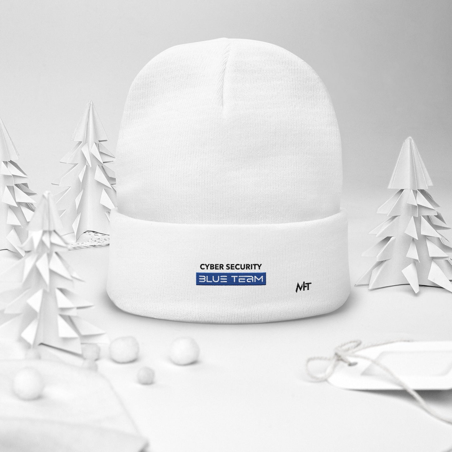 Cyber Security Blue Team V8 - Embroidered Beanie by DarkByteGear