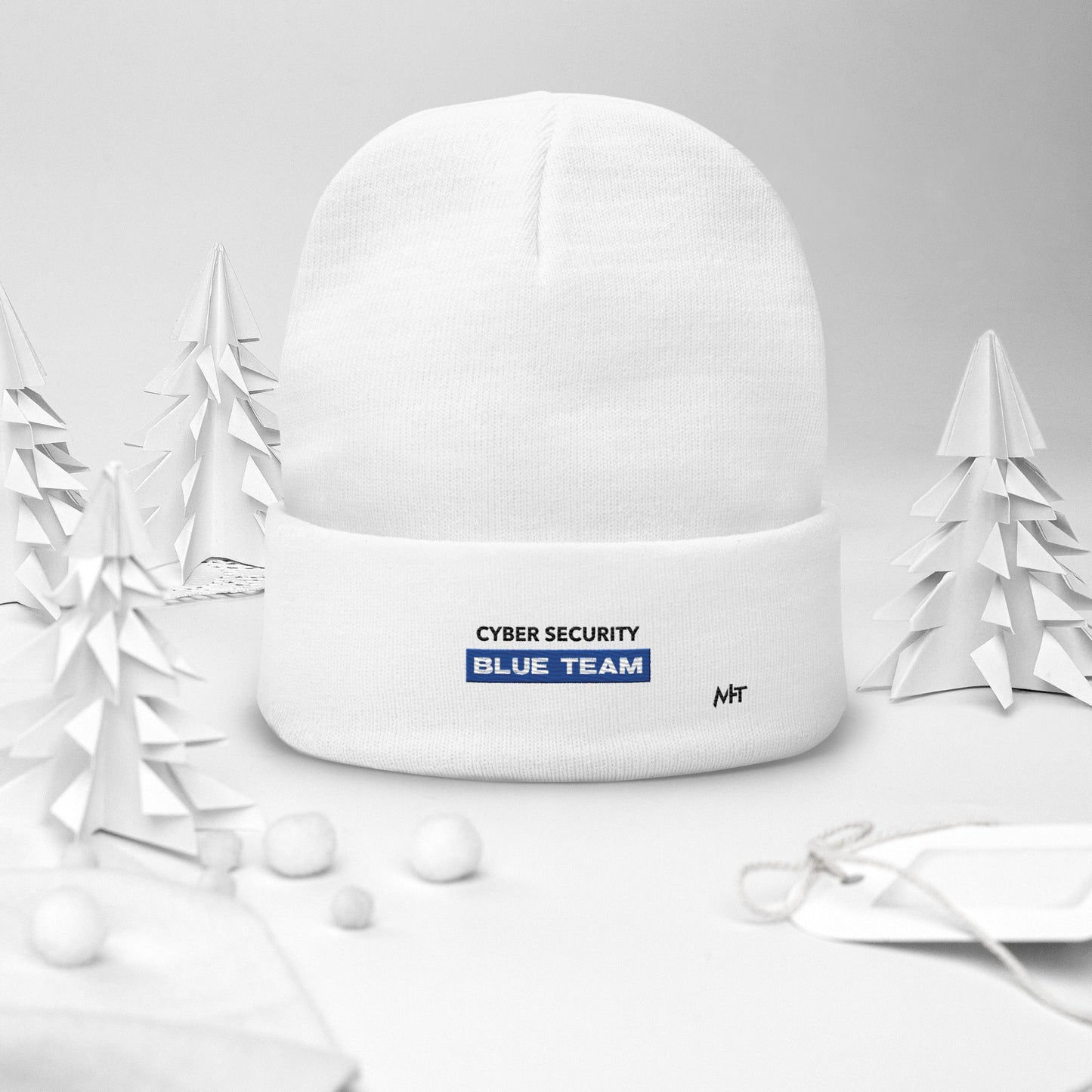 Cyber Security Blue Team V9 - Embroidered Beanie by DarkByteGear