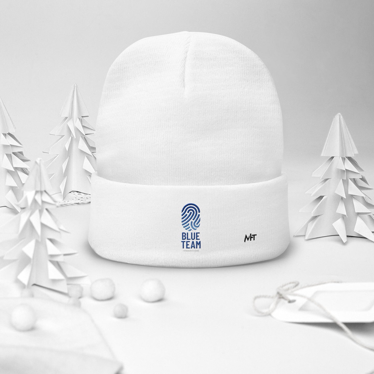 Cyber Security Blue Team V2 - Embroidered Beanie by DarkByteGear