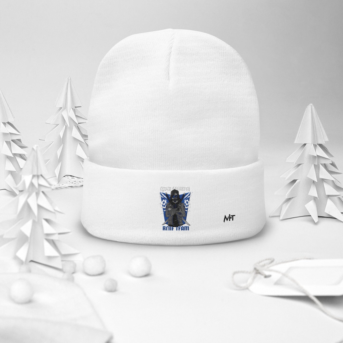 Cyber Security Blue Team V3 - Embroidered Beanie by DarkByteGear