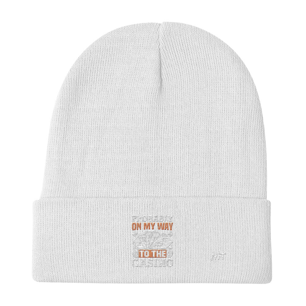 Probably, my way to the Casino - Embroidered Beanie by DarkByteGear