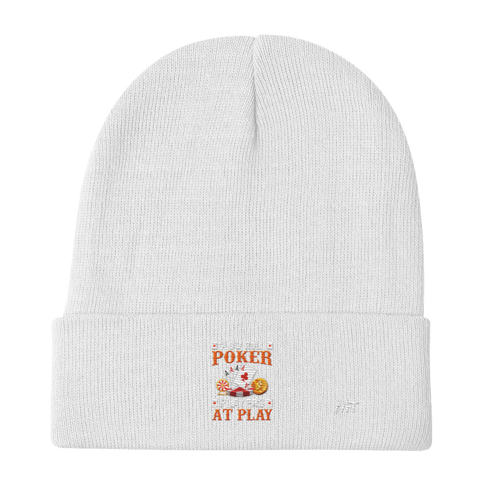 Slow Roll Poker; Players at Play - Embroidered Beanie by DarkByteGear