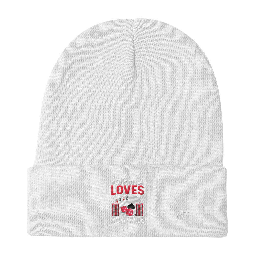 This Girl Loves Solitaire - Embroidered Beanie by DarkByteGear