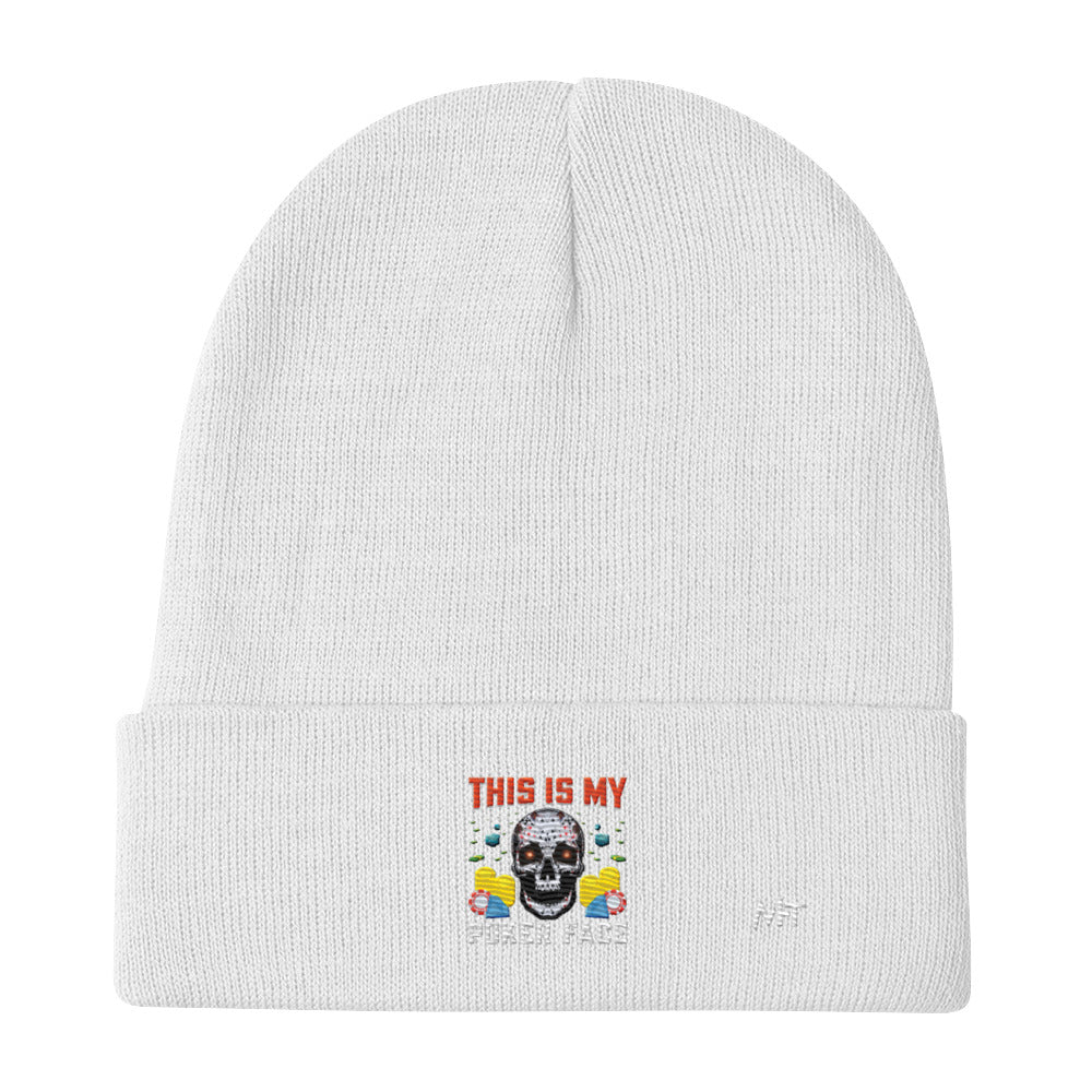 This is My Poker Face - Embroidered Beanie by DarkByteGear