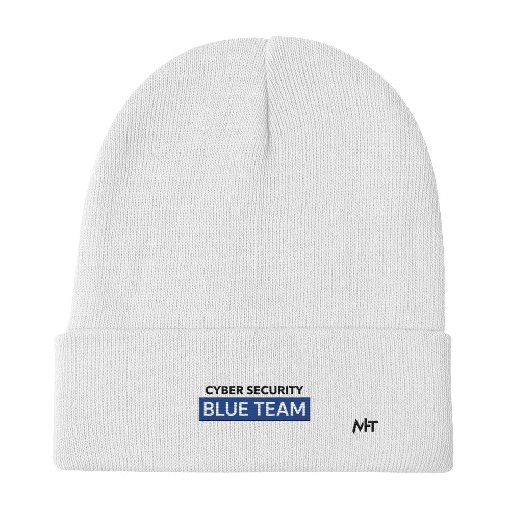 Cyber Security Blue Team V7 - Embroidered Beanie by DarkByteGear
