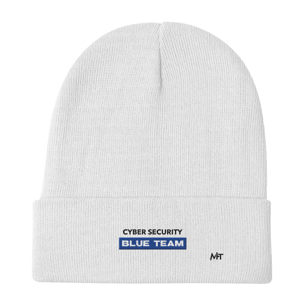 Cyber Security Blue Team V9 - Embroidered Beanie by DarkByteGear