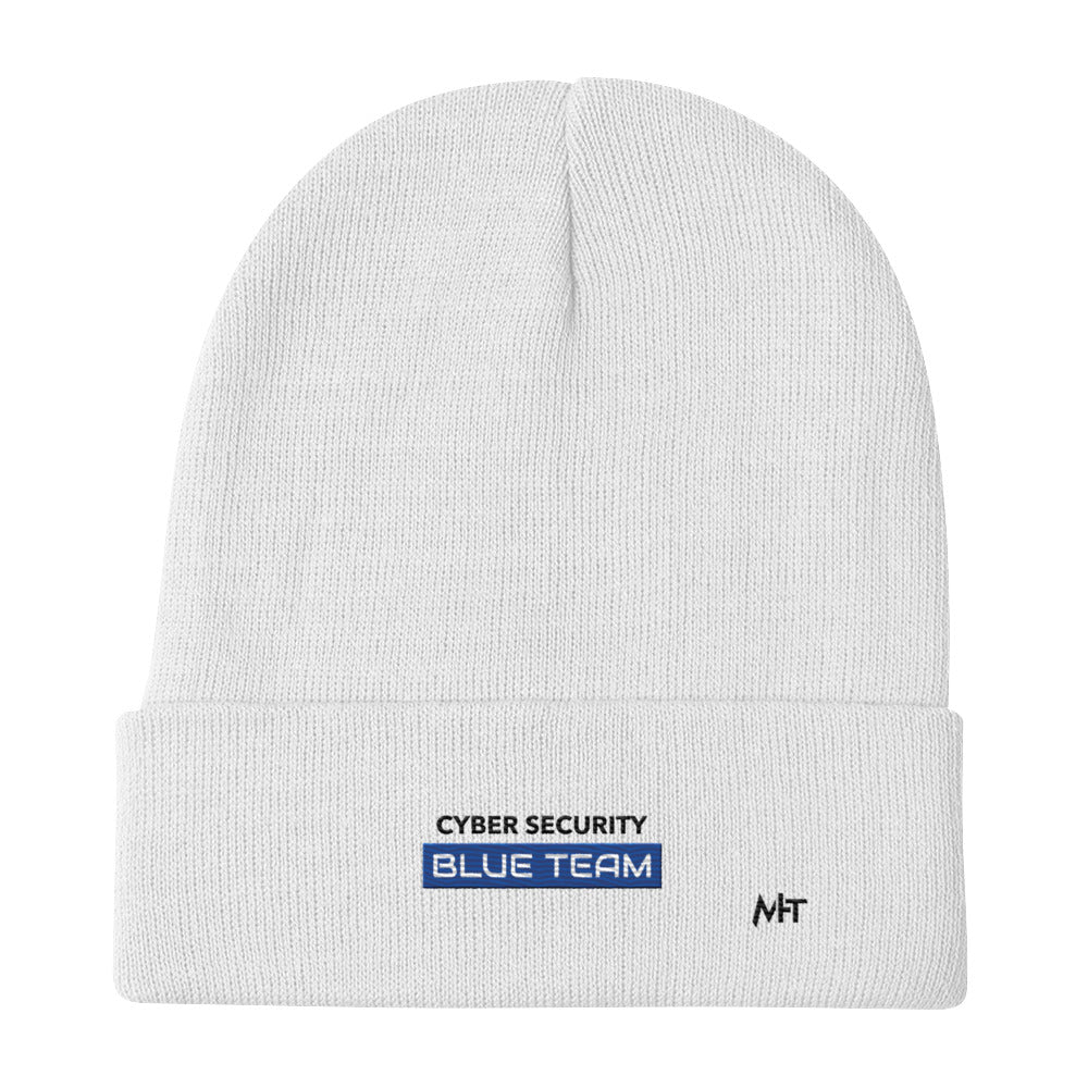 Cyber Security Blue Team V12 - Embroidered Beanie by DarkByteGear