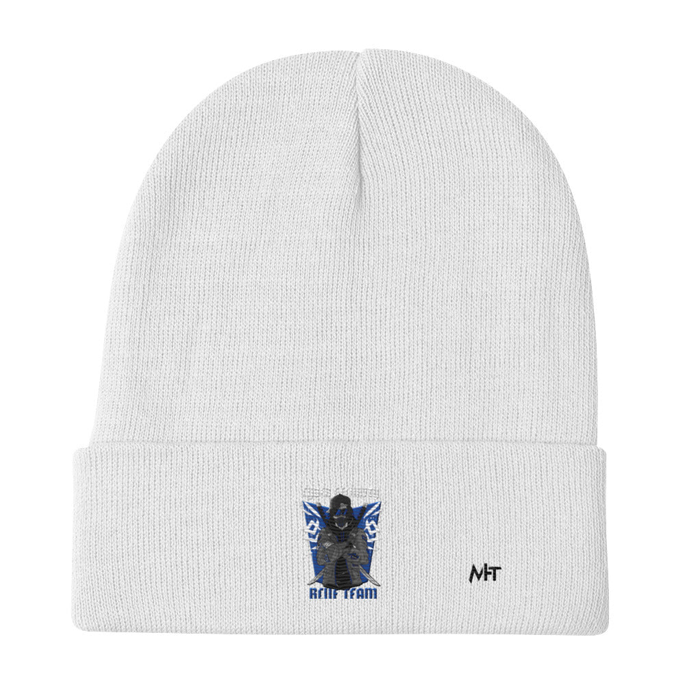 Cyber Security Blue Team V3 - Embroidered Beanie by DarkByteGear