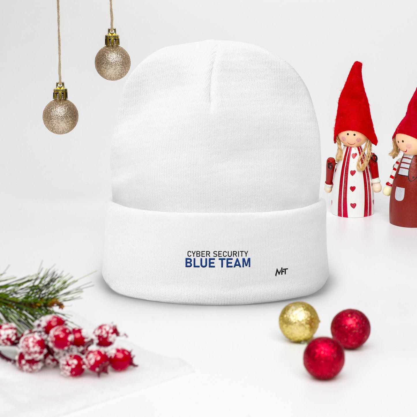 Cyber Security Blue team V4 - Embroidered Beanie by DarkByteGear