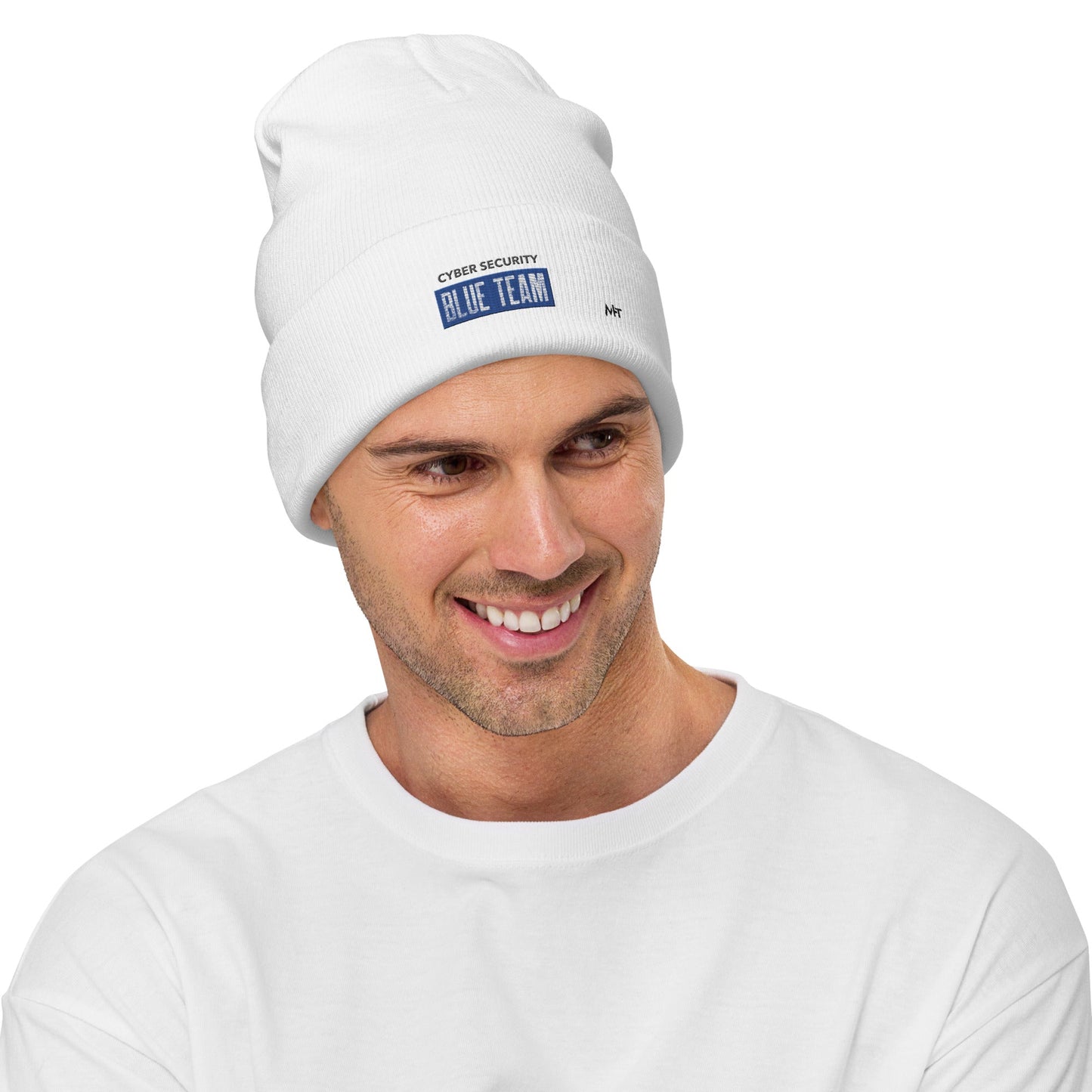 Cyber Security Blue Team V5 - Embroidered Beanie by DarkByteGear