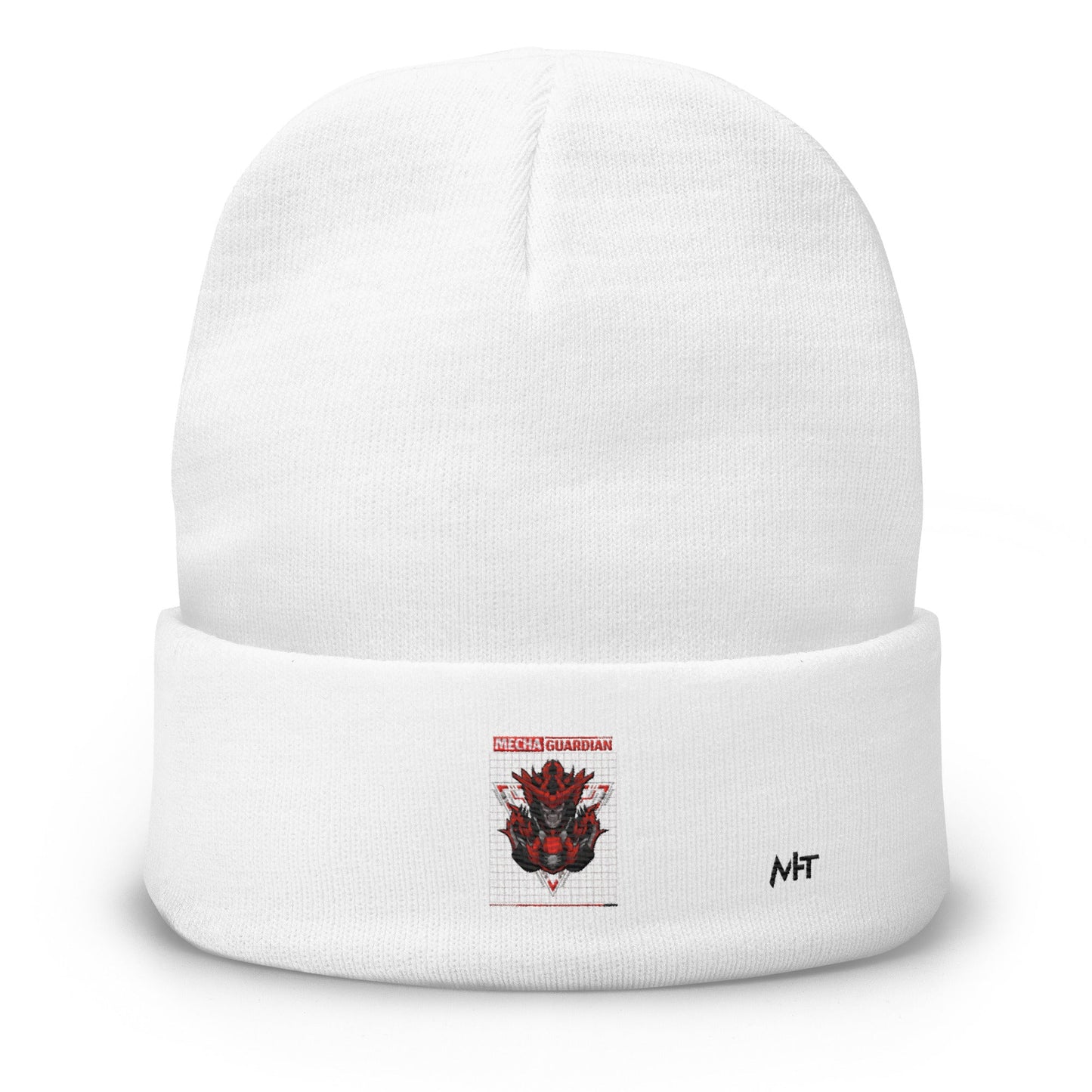 Red Mecha Guardian - Embroidered Beanie by DarkByteGear