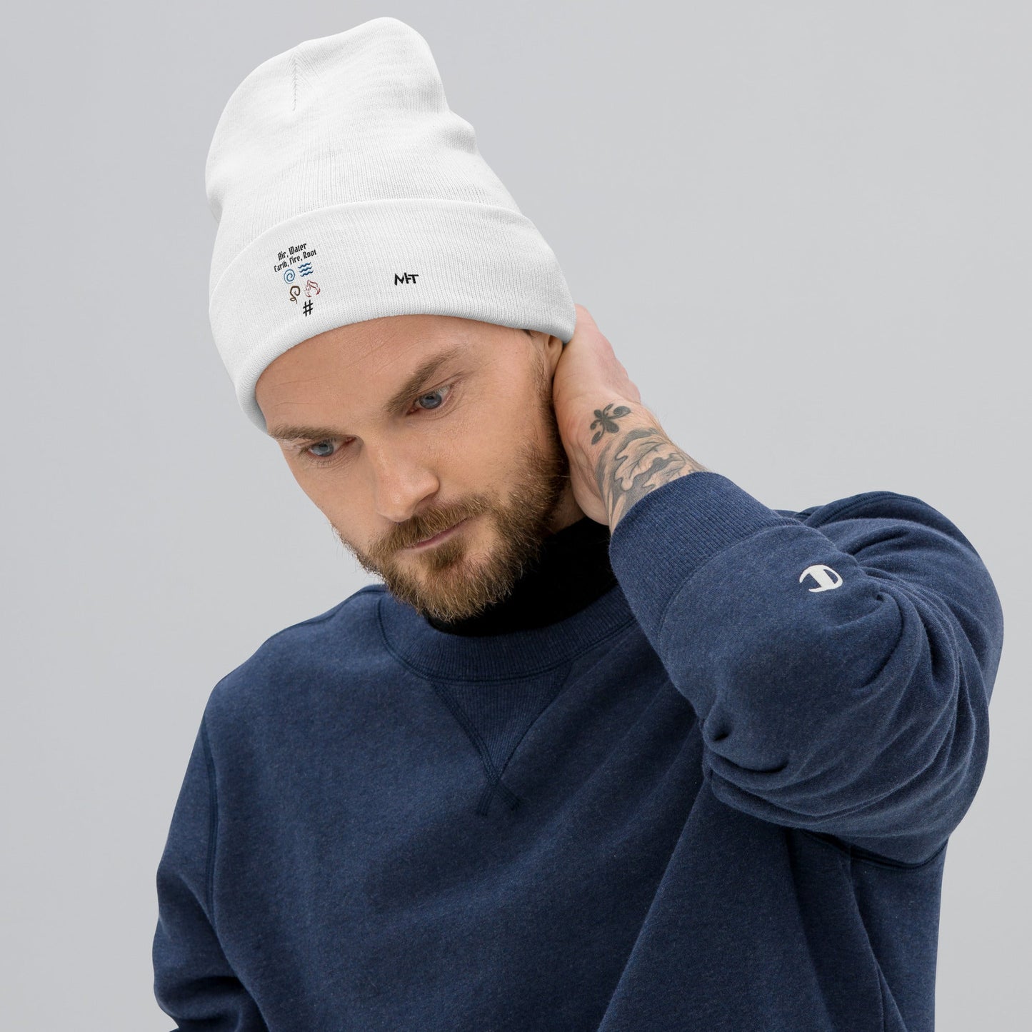 Air, Water, Earth, Fire, Root - Embroidered Beanie by DarkByteGear