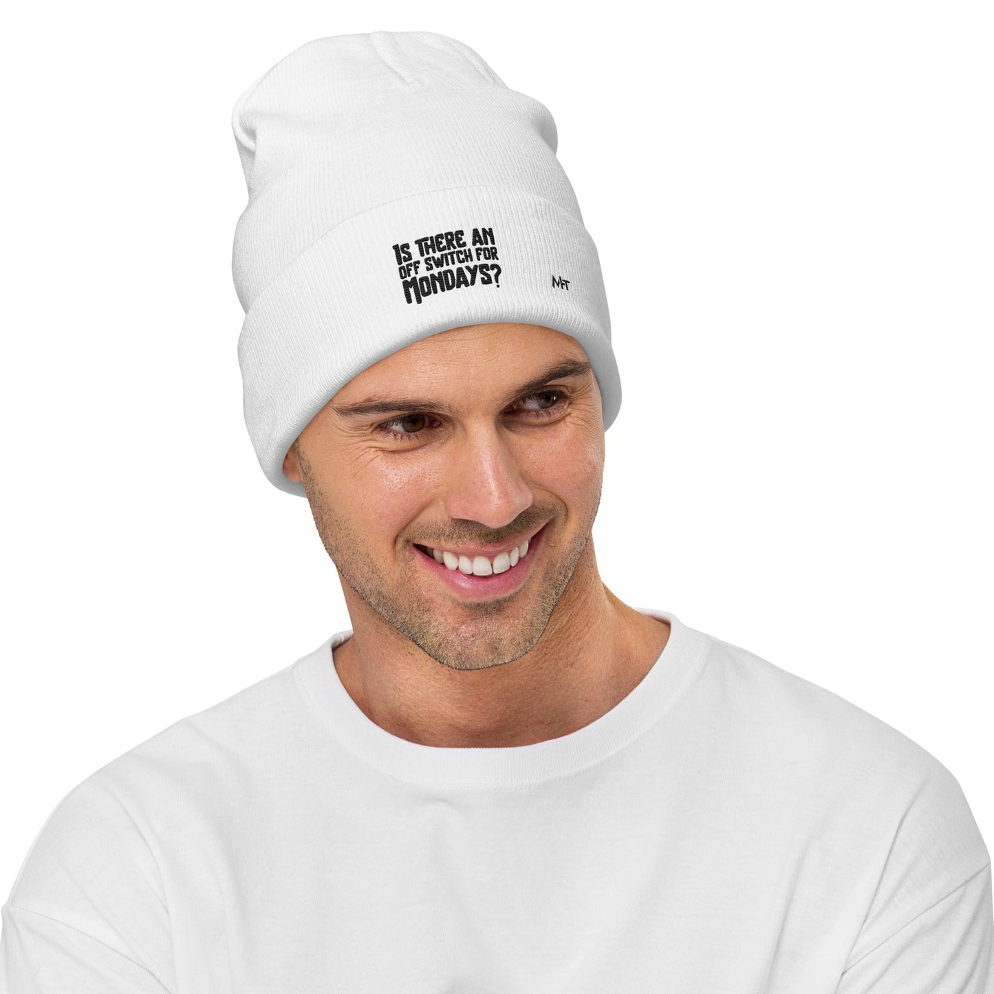 Is there an OFF switch for Mondays? - Embroidered Beanie by DarkByteGear