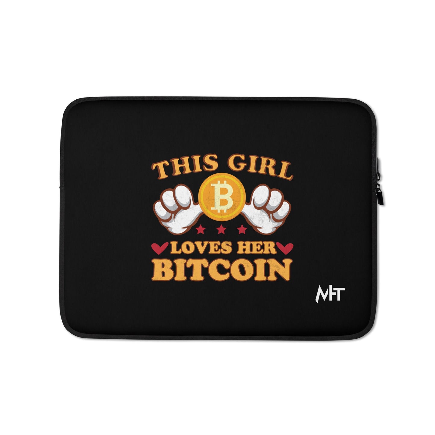 This girl Loves her Bitcoin - Laptop Sleeve by DarkByteGear