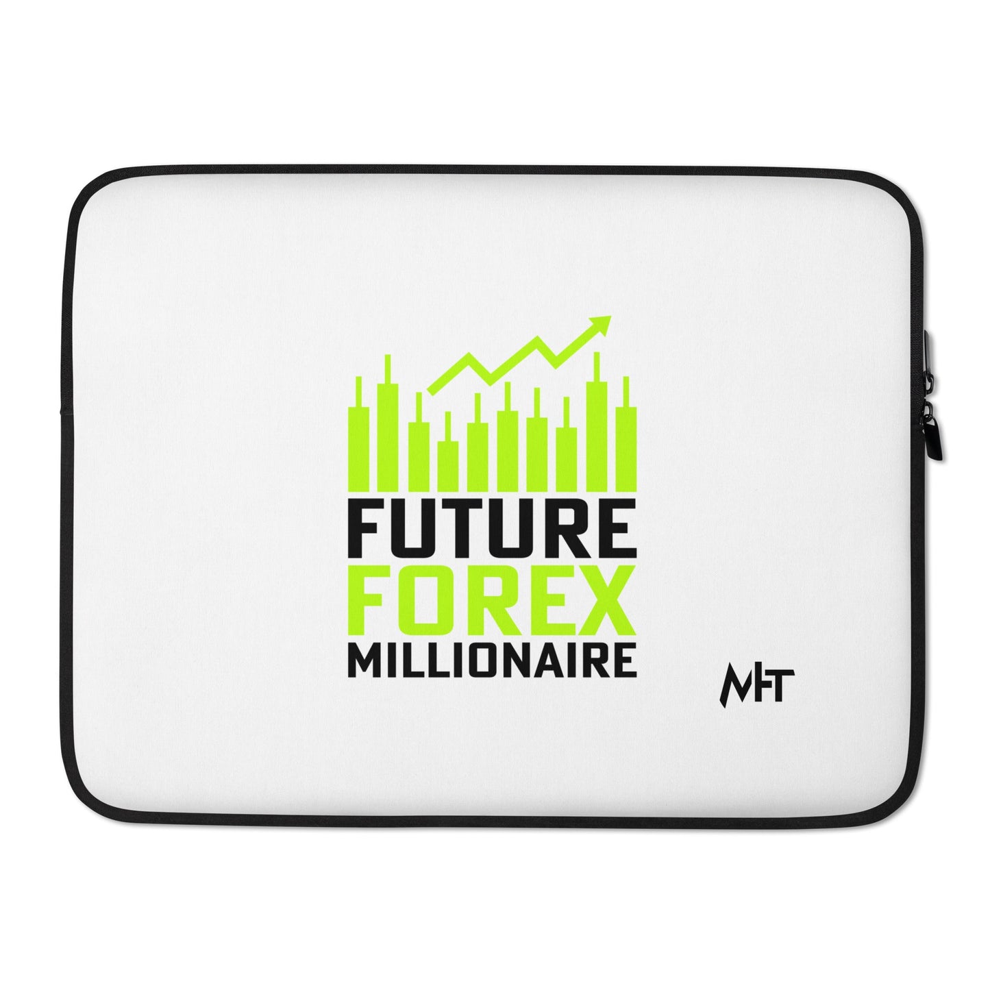 Future Forex Millionaire in Dark Text - Laptop Sleeve by DarkByteGear