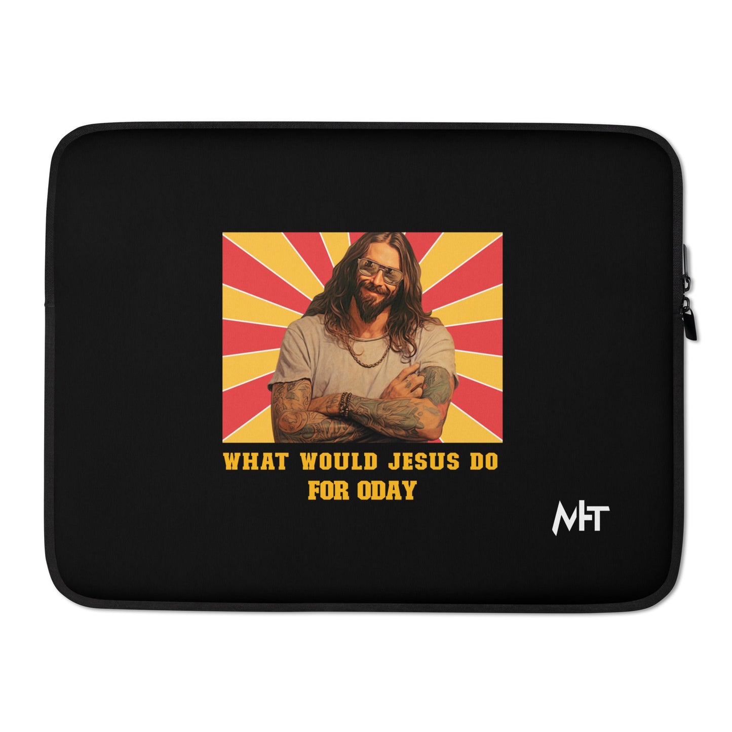 What would Jesus do for 0day v1 - Laptop Sleeve by DarkByteGear