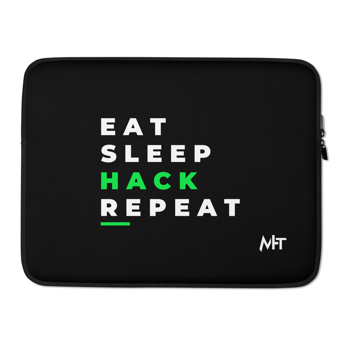 Eat, Sleep, Hack, Repeat V2 - Laptop Sleeve by DarkByteGear