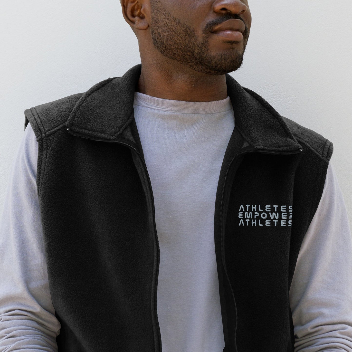 Athletes Empower Athletes - Men’s Columbia fleece vest by DarkByteGear