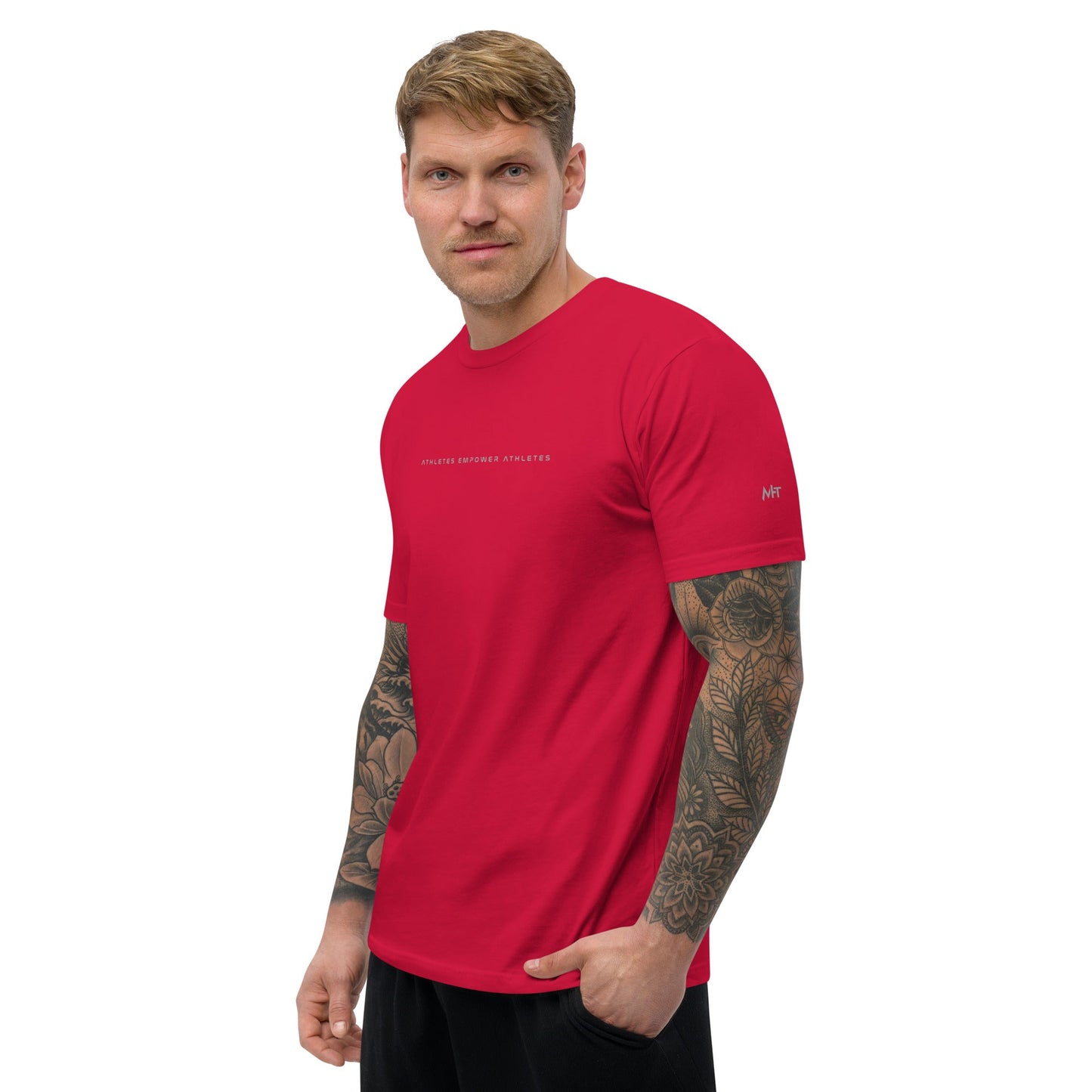 Athletes Empower Athletes - Short Sleeve T-shirt by DarkByteGear