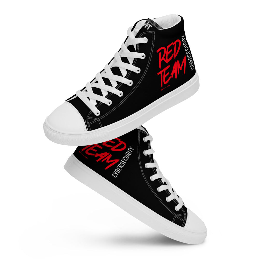 Cyber Security Red Team V6 - Men’s high top canvas shoes by DarkByteGear