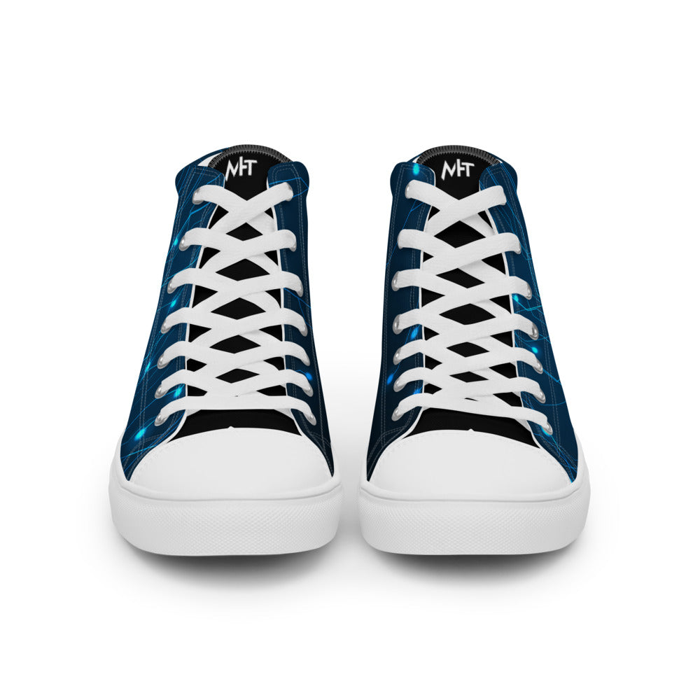 Tech circuit - Men’s high top canvas shoes by DarkByteGear