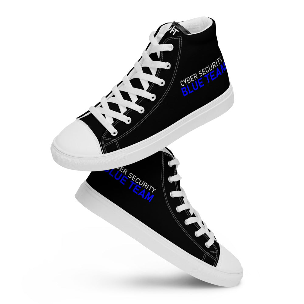 Cyber Security Blue team V4 - Men’s high top canvas shoes by DarkByteGear