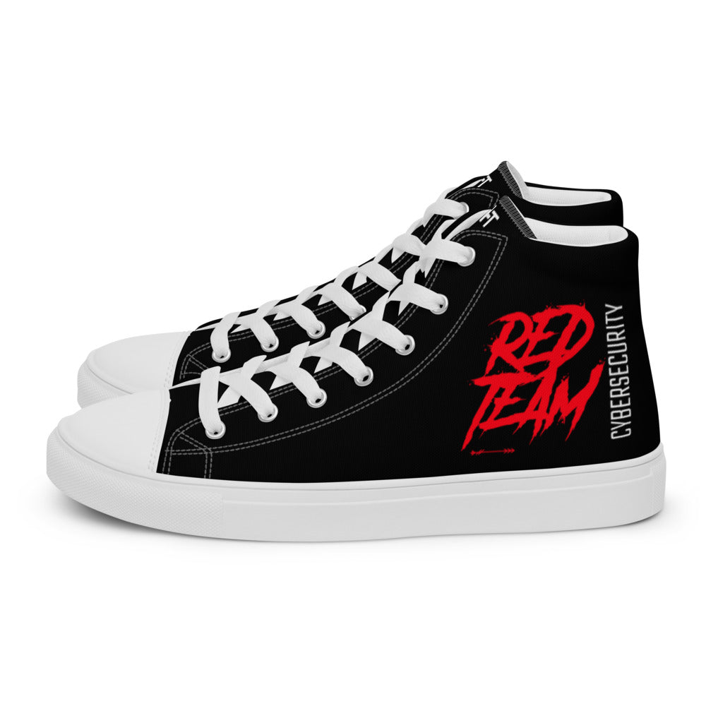 Cyber Security Red Team V10 - Men’s high top canvas shoes by DarkByteGear