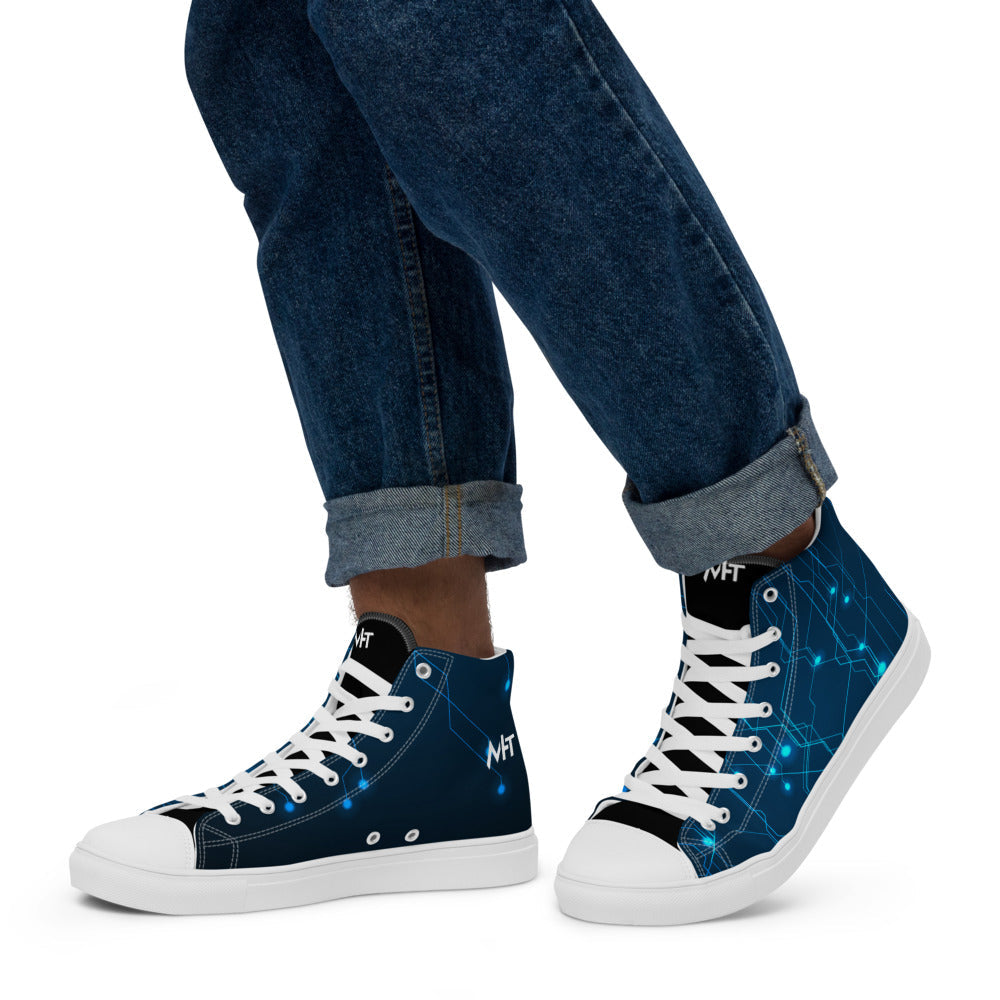 Tech circuit - Men’s high top canvas shoes by DarkByteGear