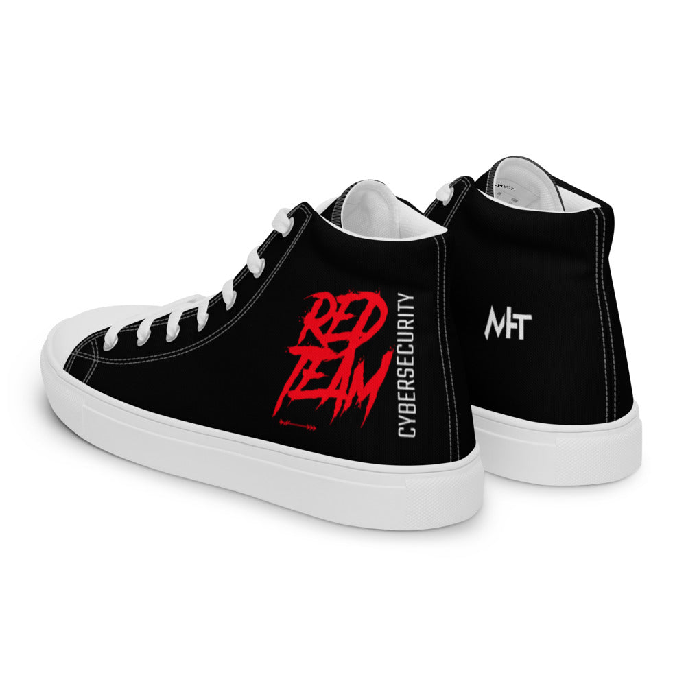 Cyber Security Red Team V10 - Men’s high top canvas shoes by DarkByteGear