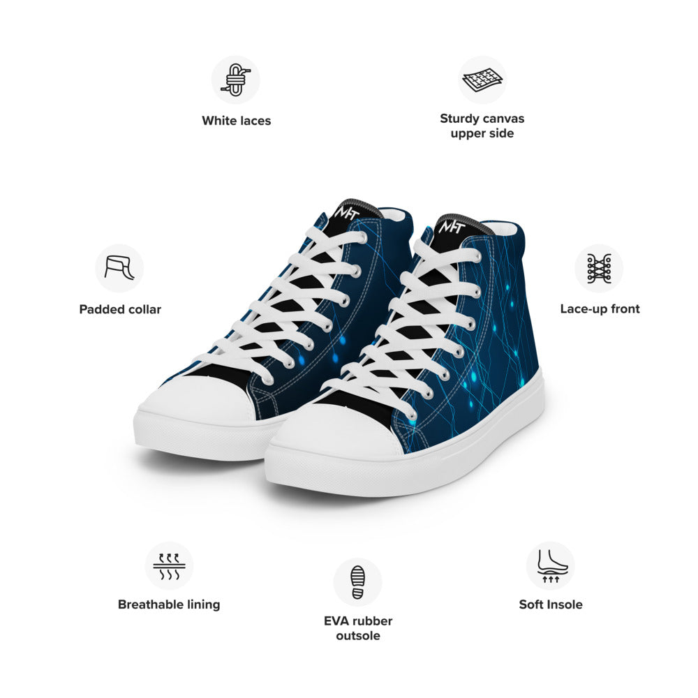 Tech circuit - Men’s high top canvas shoes by DarkByteGear