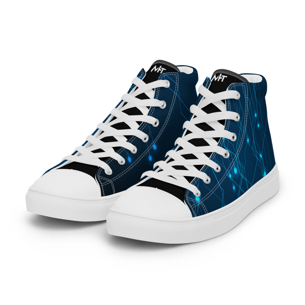 Tech circuit - Men’s high top canvas shoes by DarkByteGear