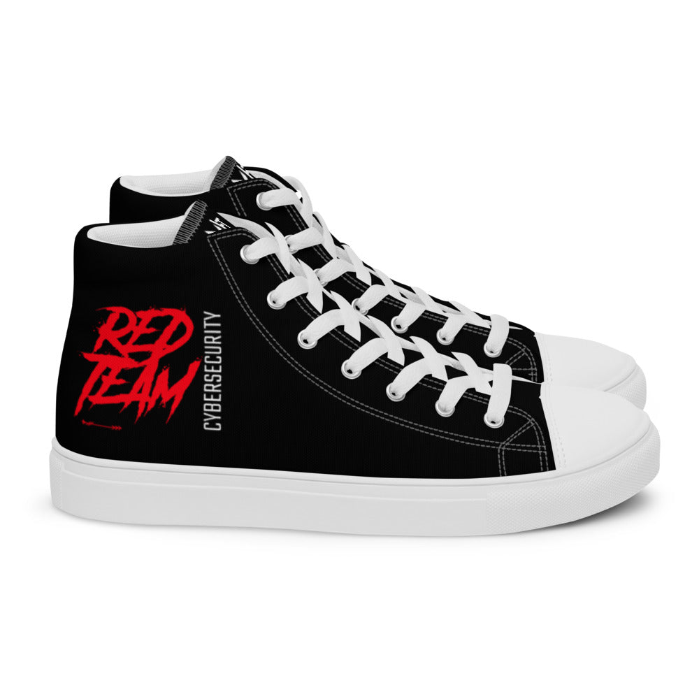 Cyber Security Red Team V10 - Men’s high top canvas shoes by DarkByteGear