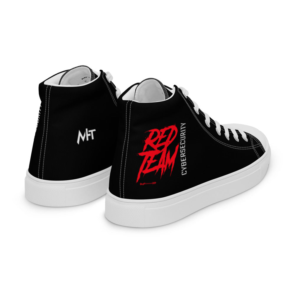 Cyber Security Red Team V10 - Men’s high top canvas shoes by DarkByteGear