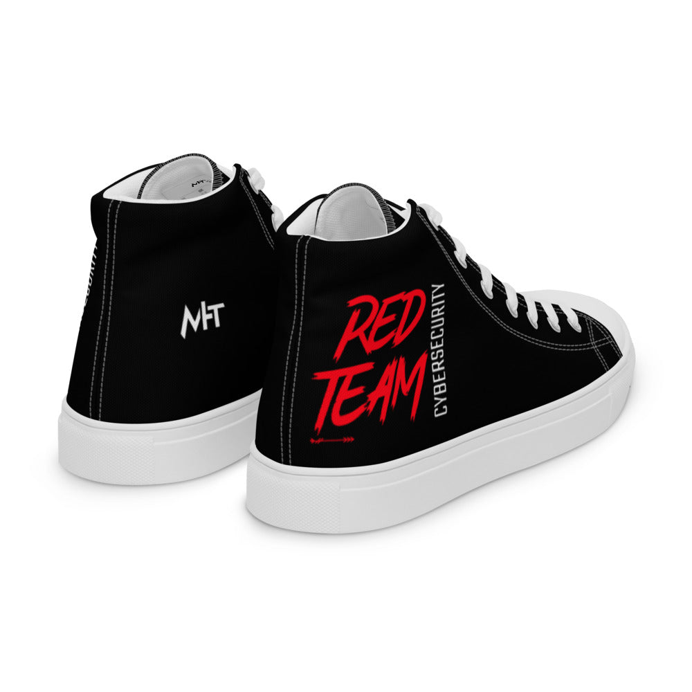 Cyber Security Red Team V6 - Men’s high top canvas shoes by DarkByteGear