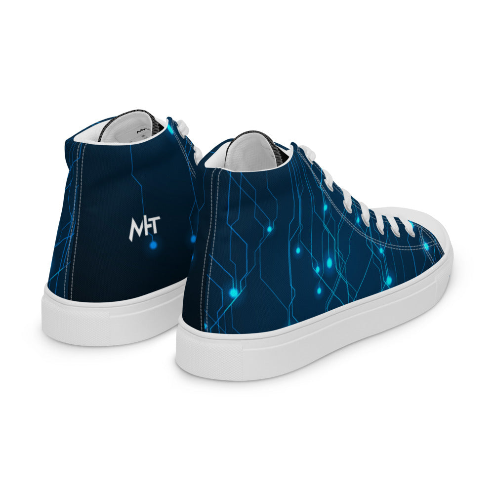 Tech circuit - Men’s high top canvas shoes by DarkByteGear