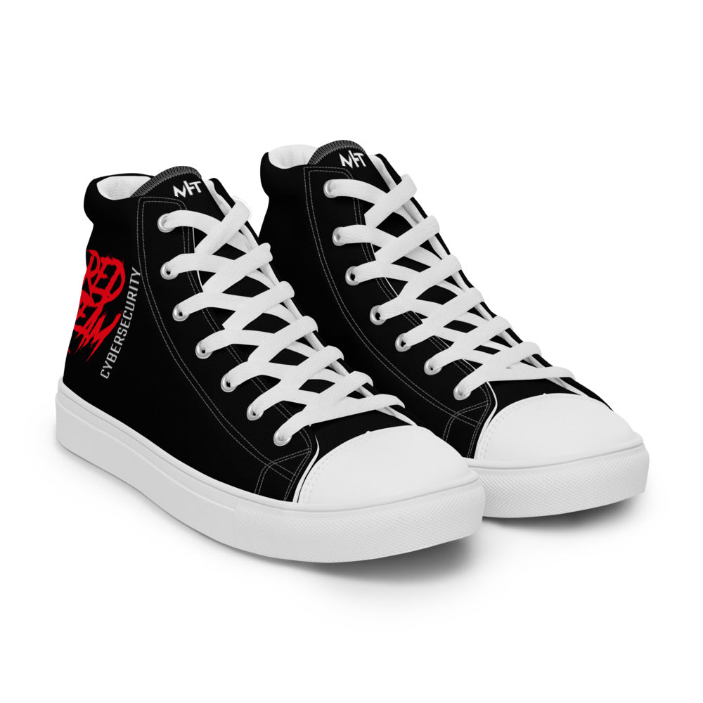 Cyber Security Red Team V10 - Men’s high top canvas shoes by DarkByteGear