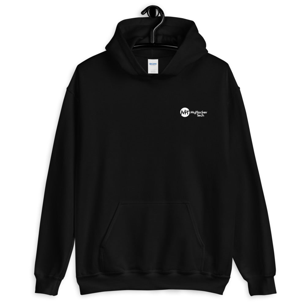 Black Hat Hacker v1 - Unisex Hoodie (back print) by DarkByteGear
