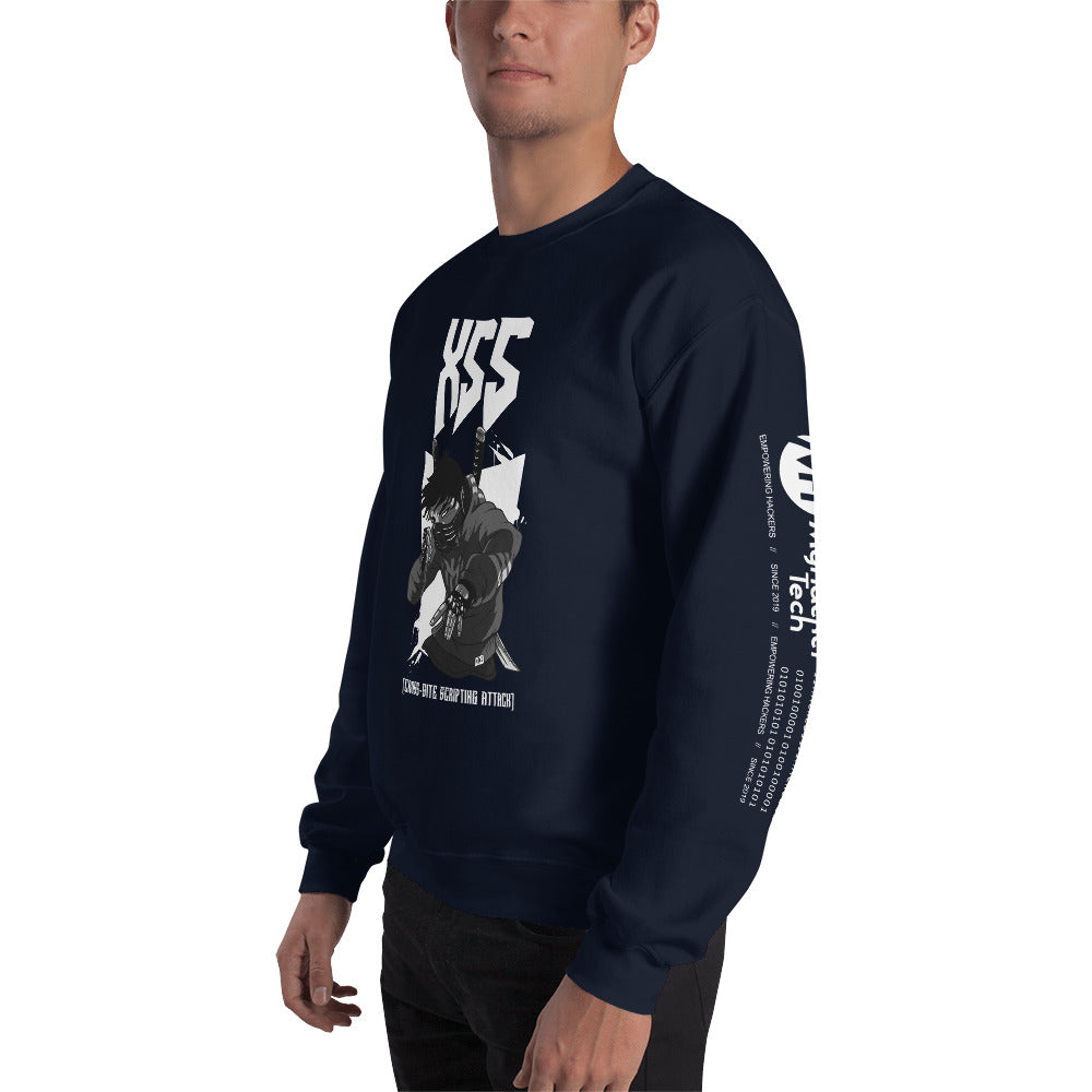 XSS cross-site scripting attack - Unisex Sweatshirt by DarkByteGear