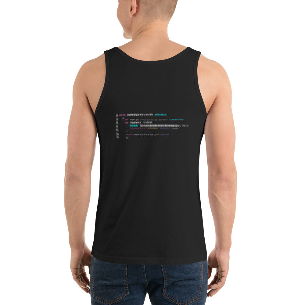 Code in ASCII - Unisex Tank Top by DarkByteGear