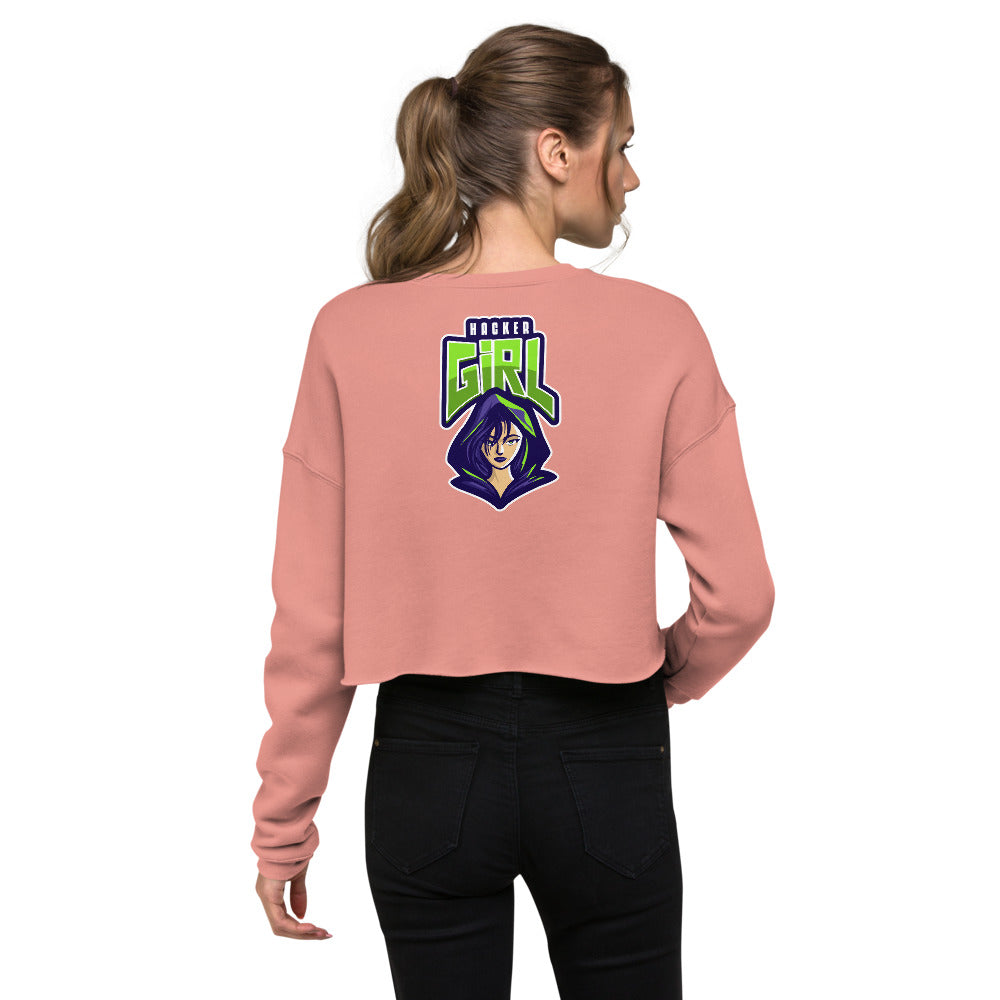 Hackergirl v.1 - Crop Sweatshirt by DarkByteGear