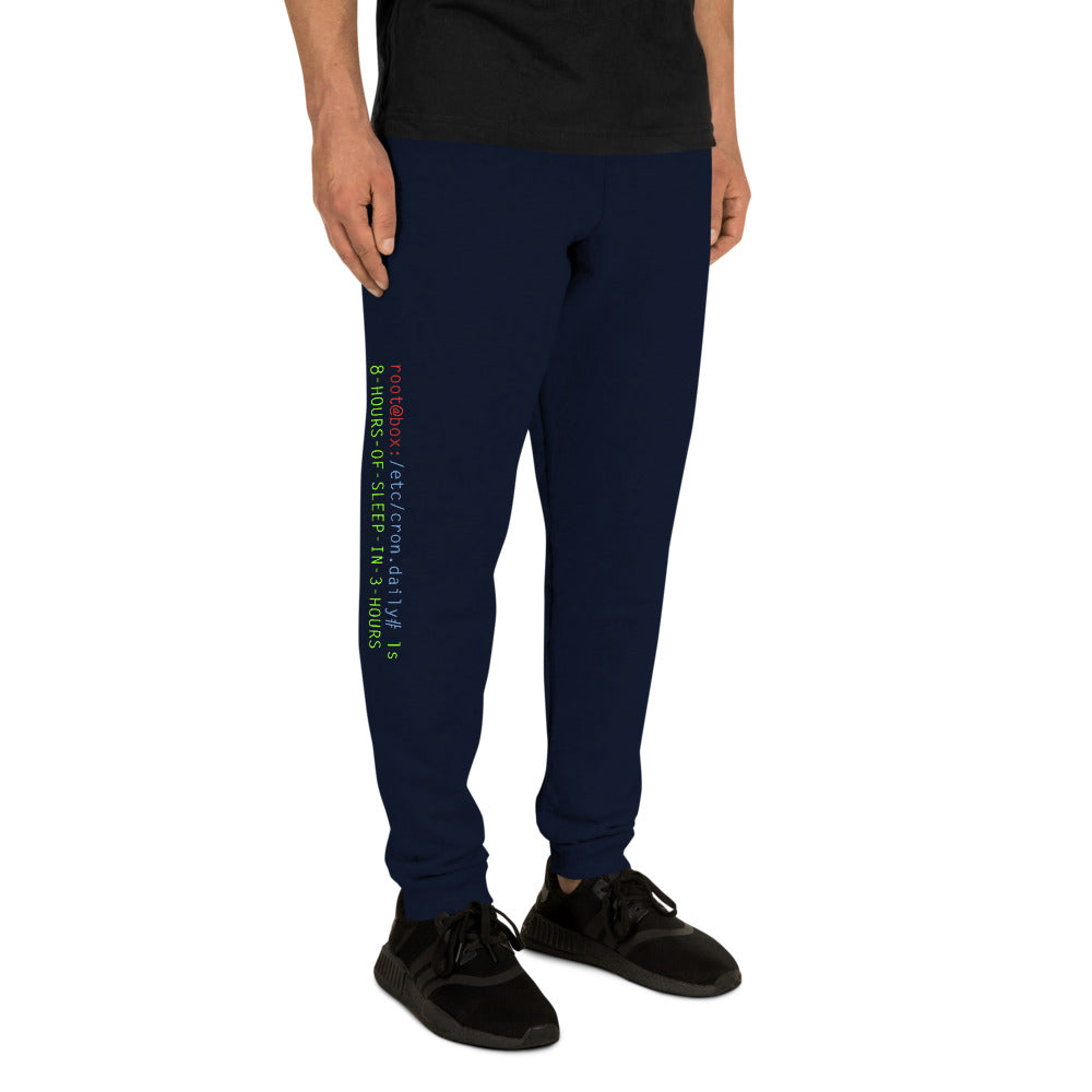 8 hours of sleep in 3 hours - Unisex Joggers by DarkByteGear