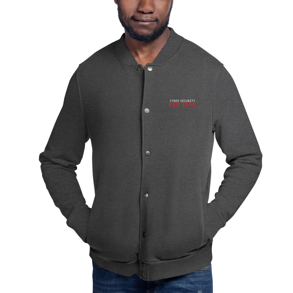 Cyber Security Red Team - Embroidered Champion Bomber Jacket by DarkByteGear