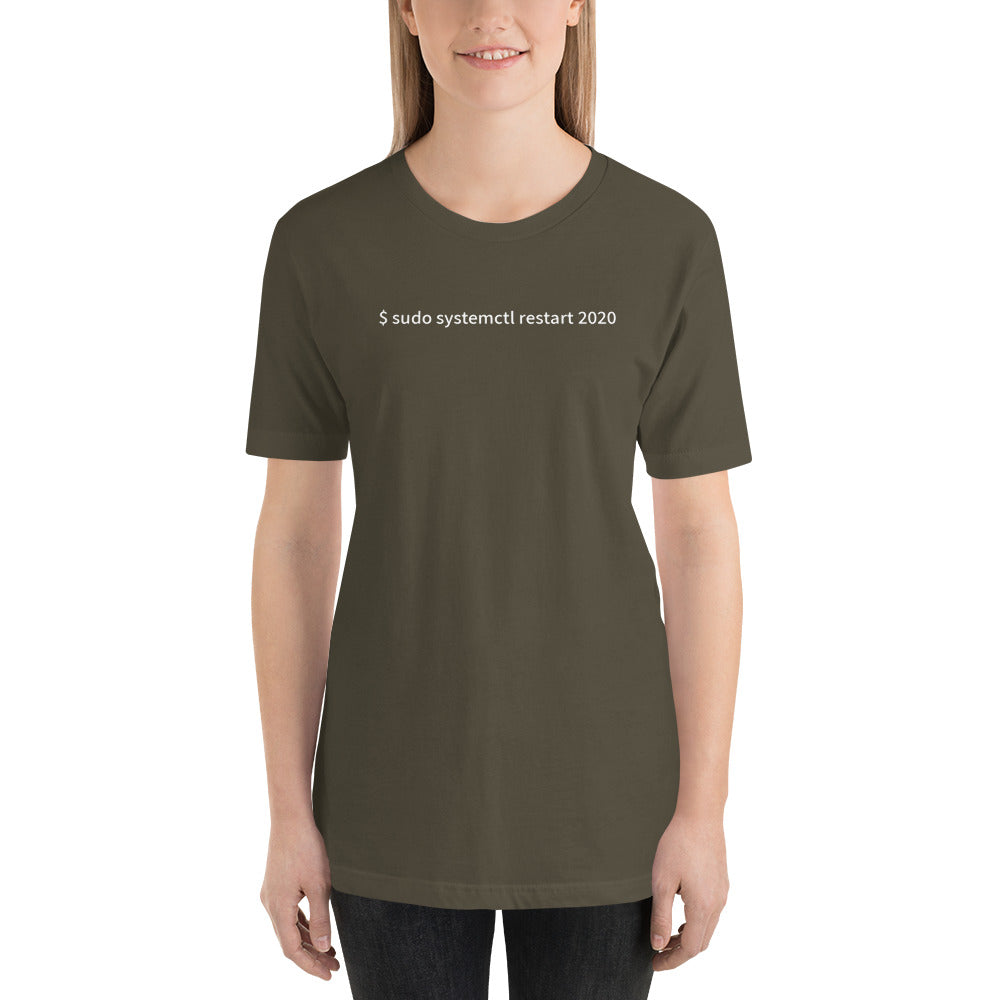 $ sudo systemctl restart 2020 - Short-Sleeve Unisex T-Shirt by DarkByteGear