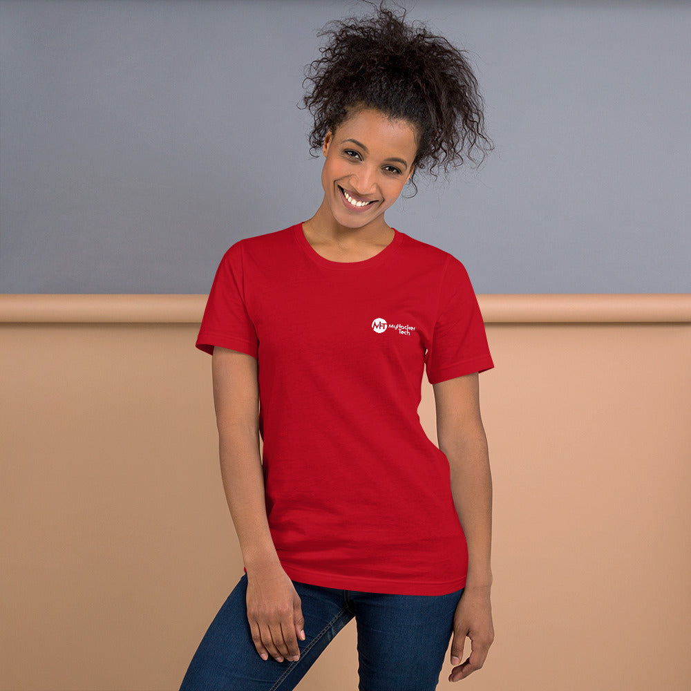 stay at at home, wear a mask - Short-Sleeve Unisex T-Shirt (with back design) by DarkByteGear