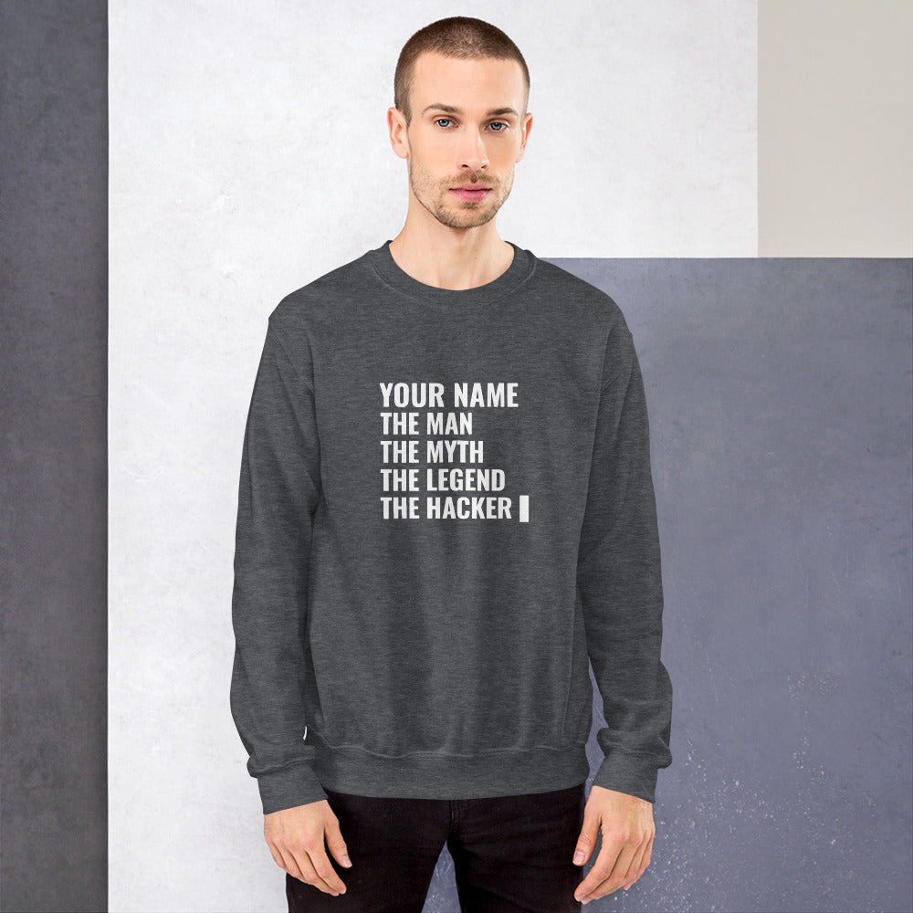 THE LEGEND THE HACKER - Unisex Sweatshirt by DarkByteGear