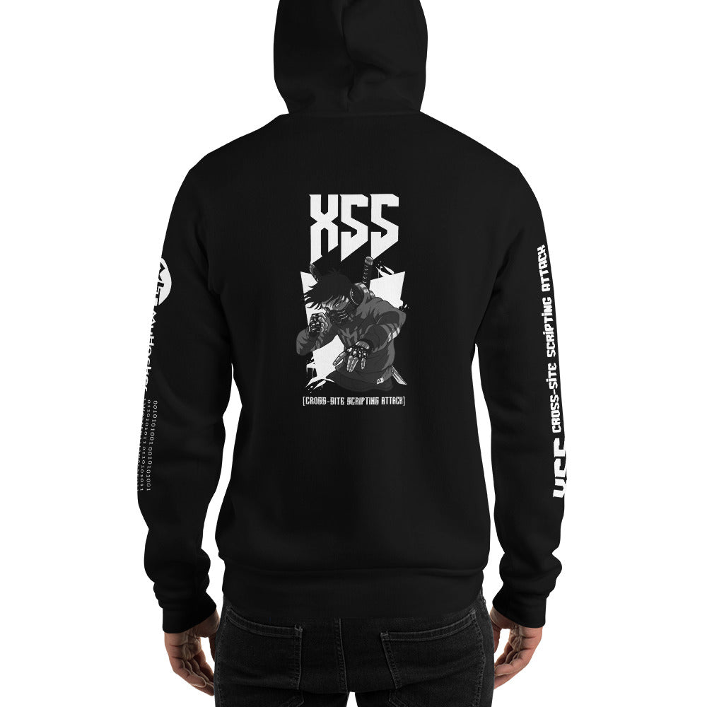 XSS cross-site scripting attack - Unisex Hoodie by DarkByteGear