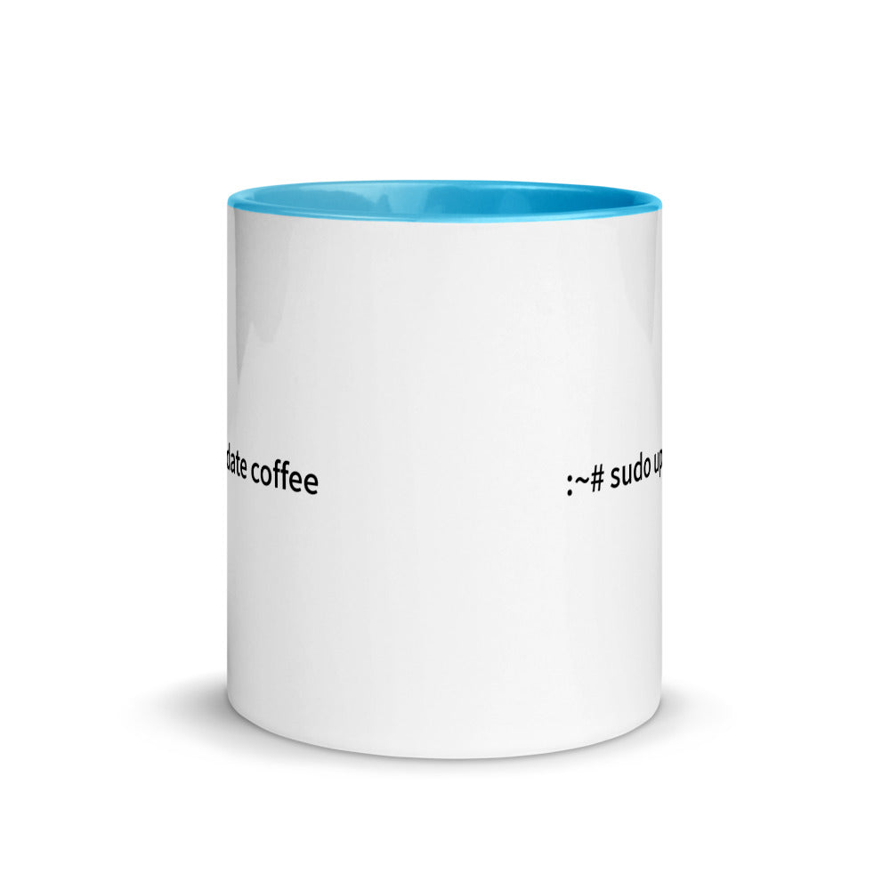 sudo update coffee - Mug with Color Inside by DarkByteGear
