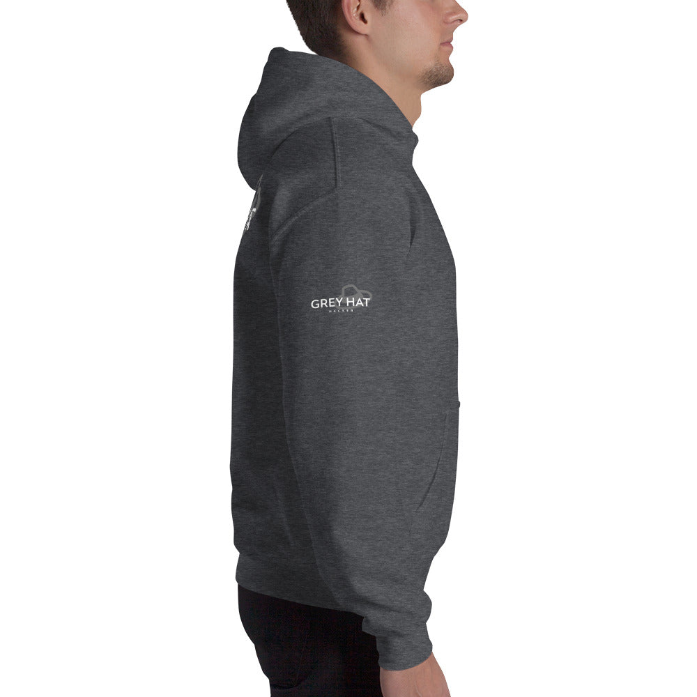 Grey Hat Hacker - Unisex Hoodie (all sides print) by DarkByteGear
