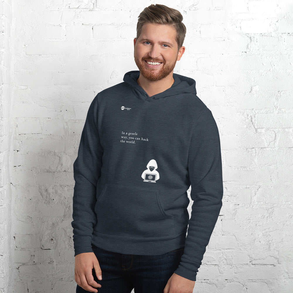 You can hack the world - Unisex hoodie (white text) by DarkByteGear